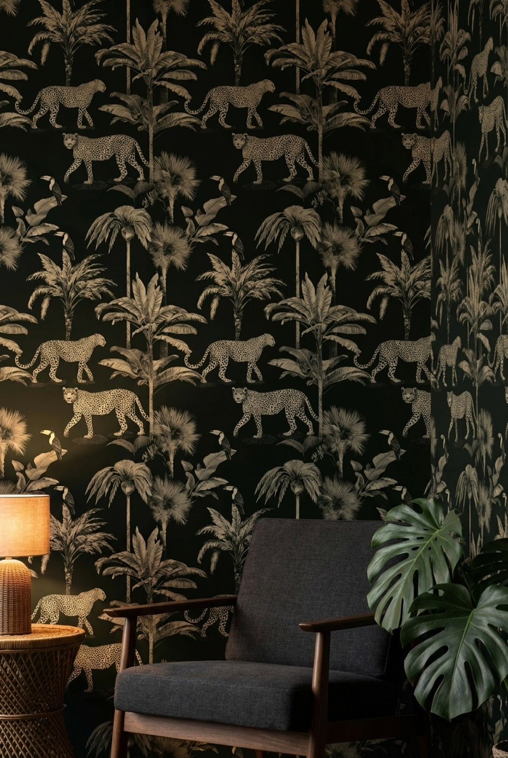 Tropical Jungle Wallpaper Leopard Removable Toucan Wall Mural