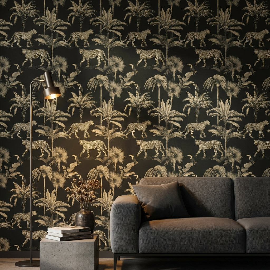 Tropical Jungle Wallpaper Leopard Removable Toucan Wall Mural