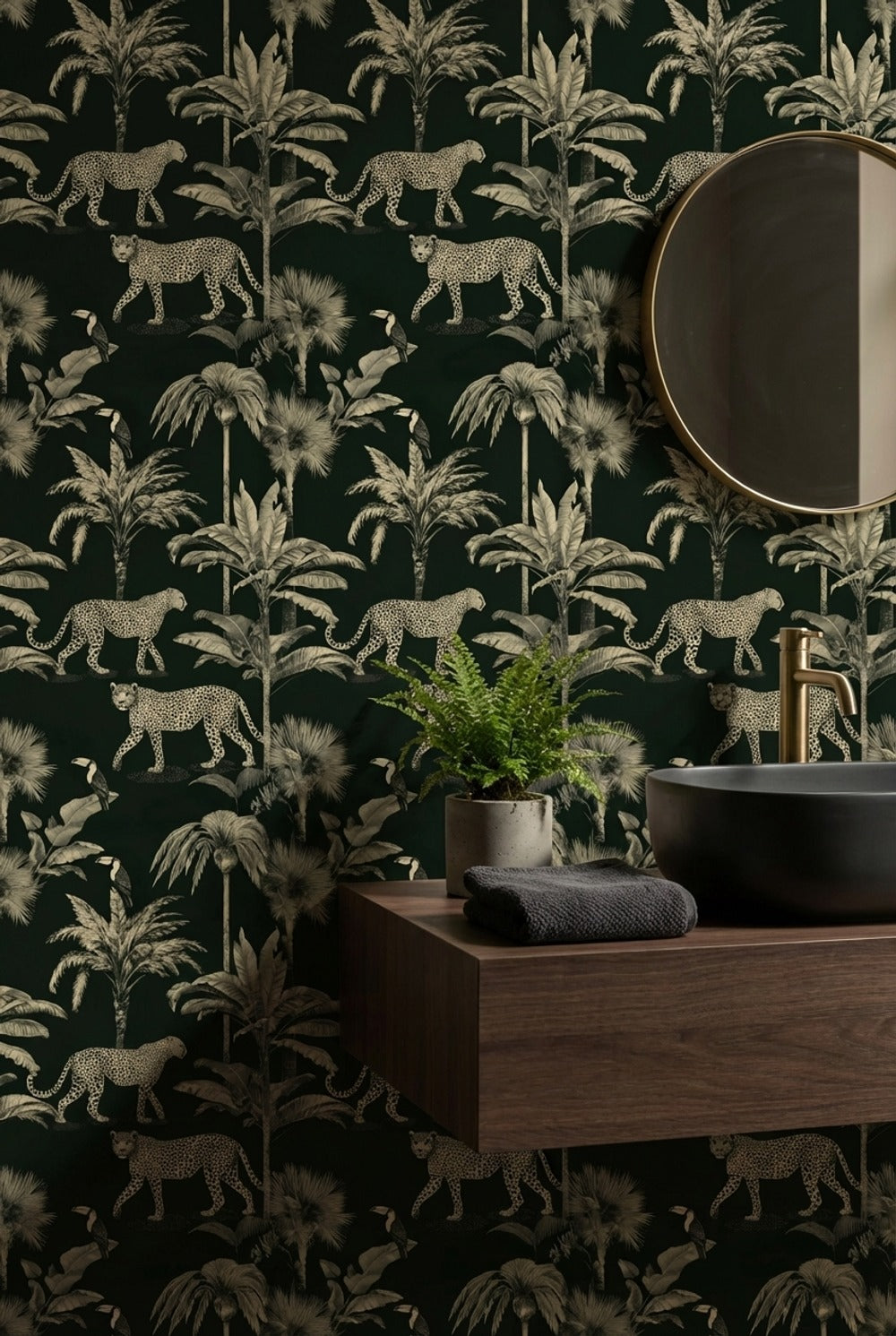 Tropical Jungle Wallpaper Leopard Removable Toucan Wall Mural