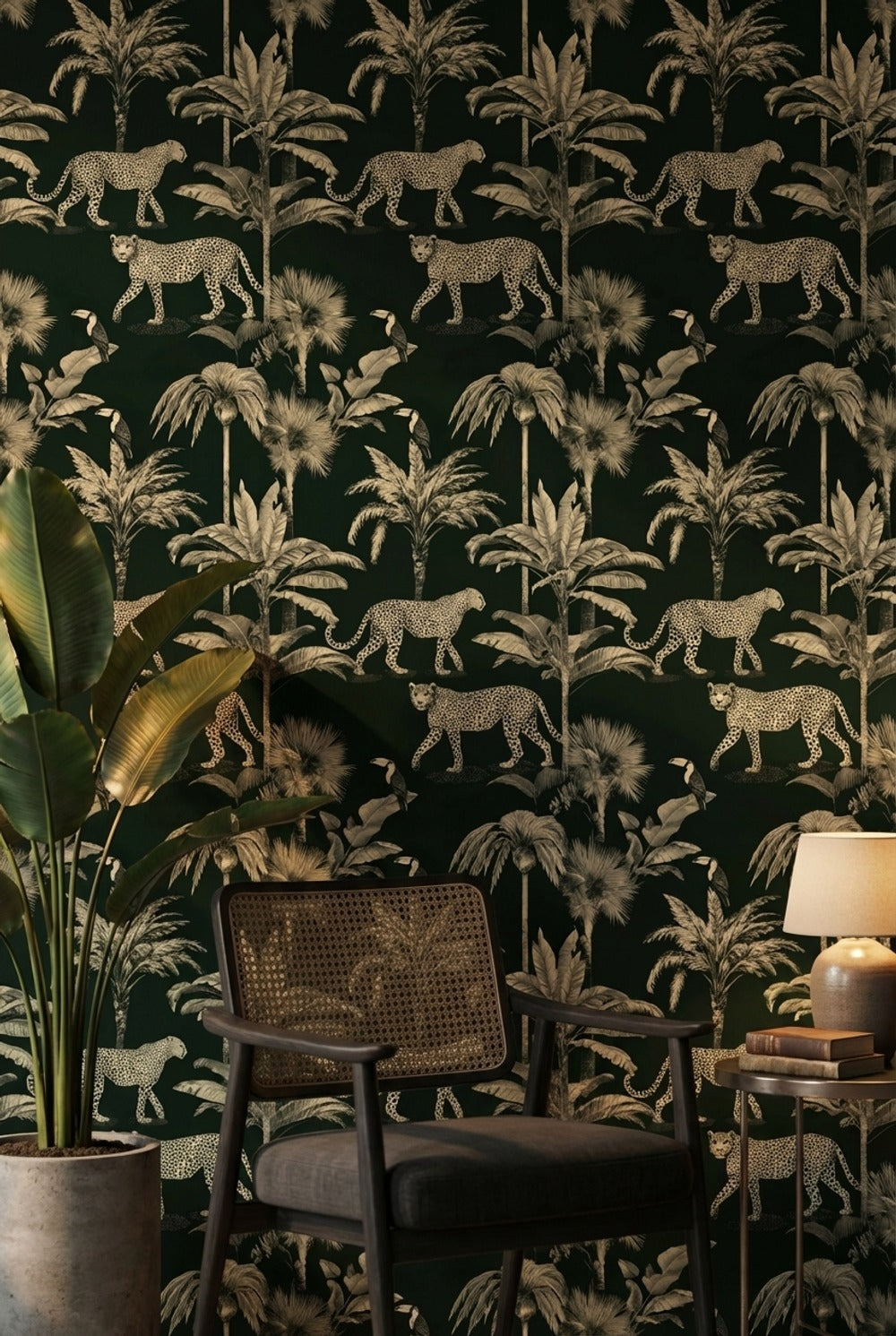 Tropical Jungle Wallpaper Leopard Removable Toucan Wall Mural