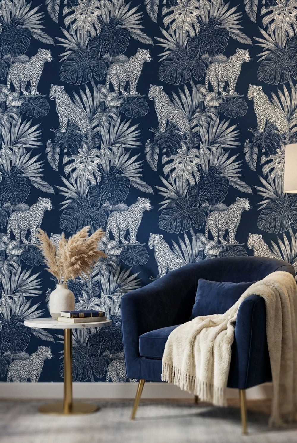 Leopards Wallpaper Tropical Jungle Decorative Mural