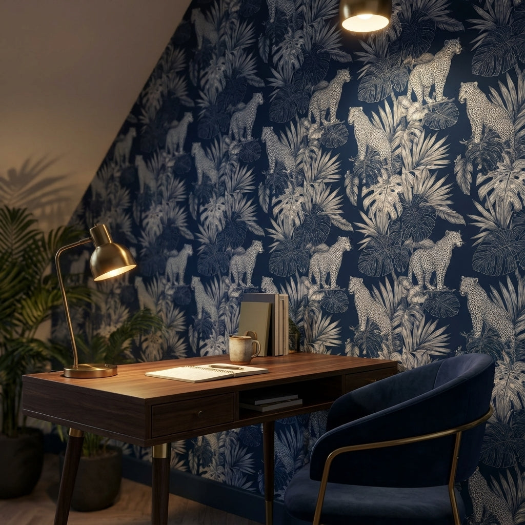 Leopards Wallpaper Tropical Jungle Decorative Mural