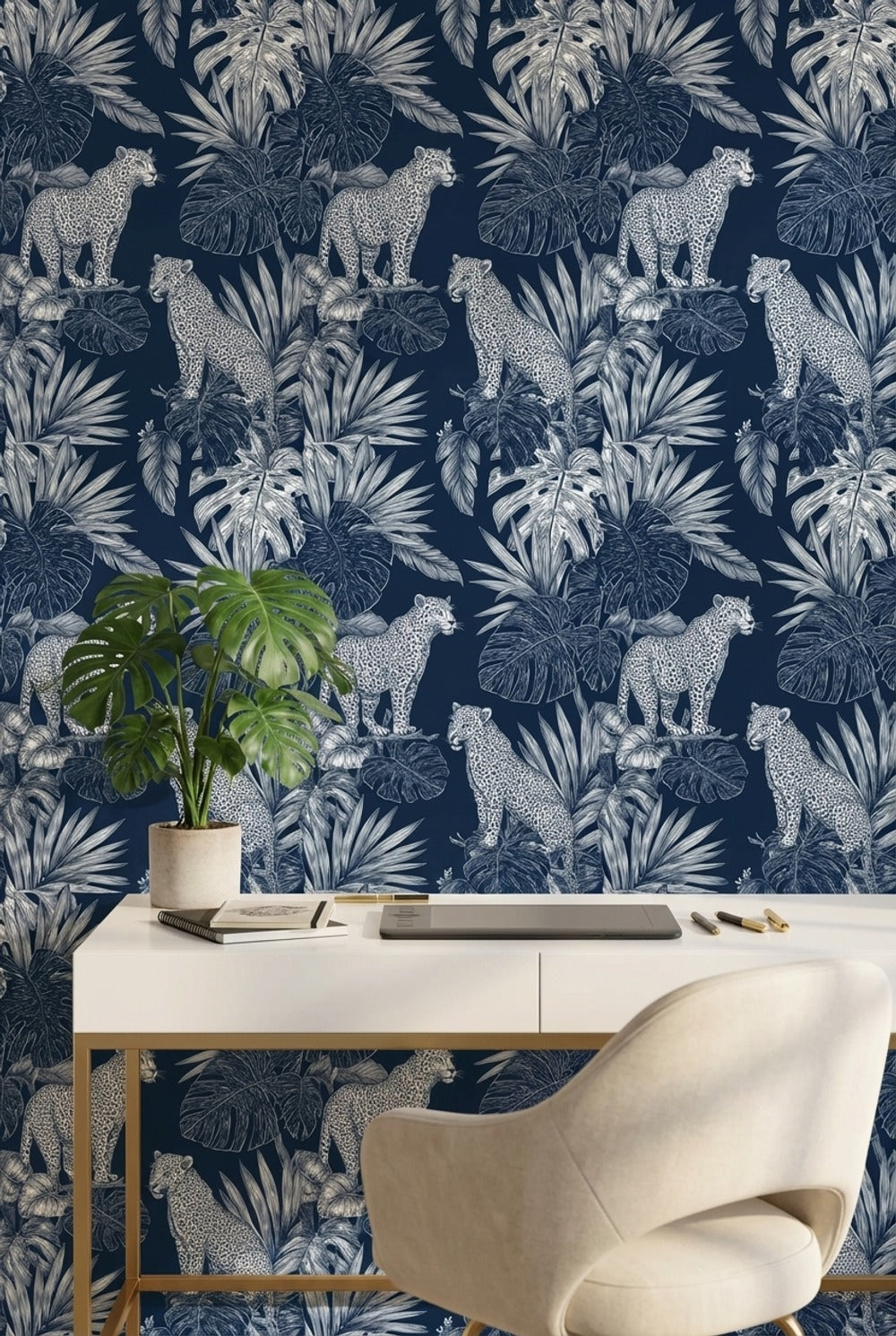 Leopards Wallpaper Tropical Jungle Decorative Mural