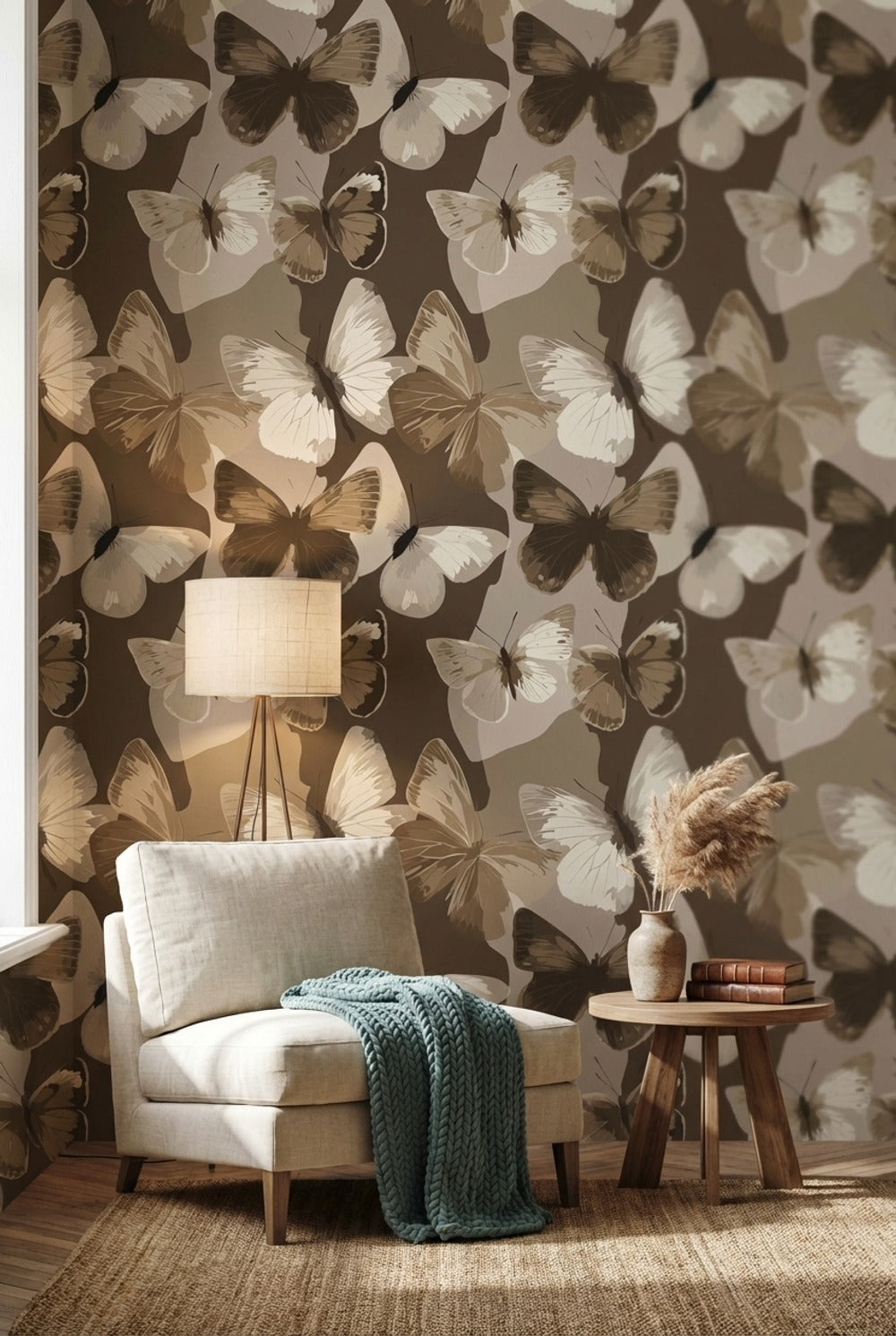 Abstract Wallpaper Brown Modern Decorative Mural
