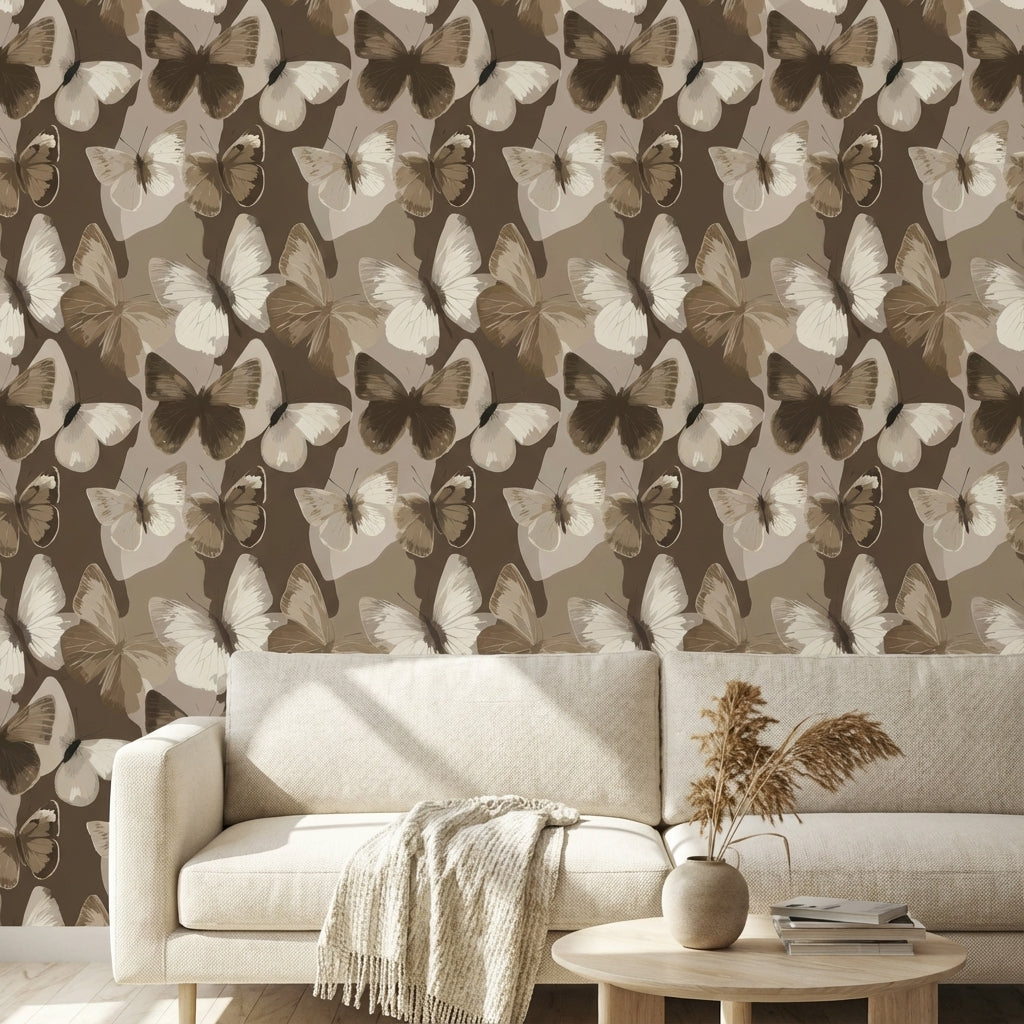 Abstract Wallpaper Brown Modern Decorative Mural