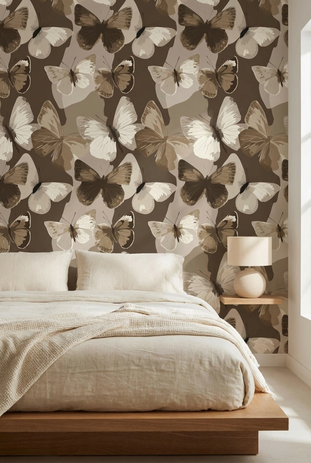 Abstract Wallpaper Brown Modern Decorative Mural