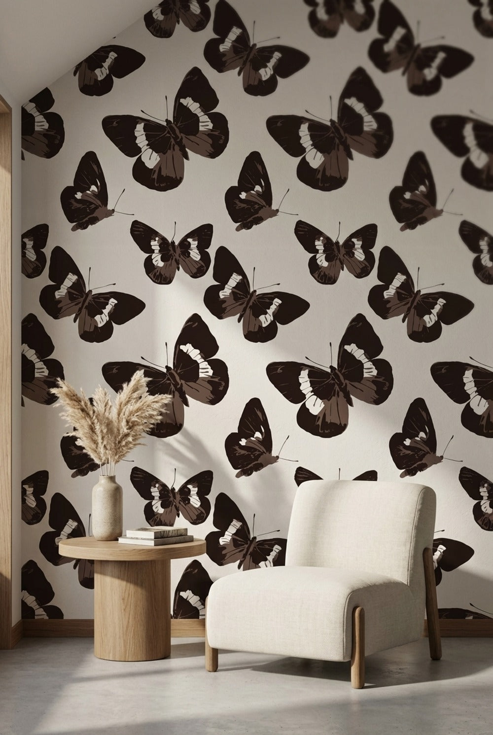 Butterflies Wallpaper Modern Minimalist Removable Wall Decor