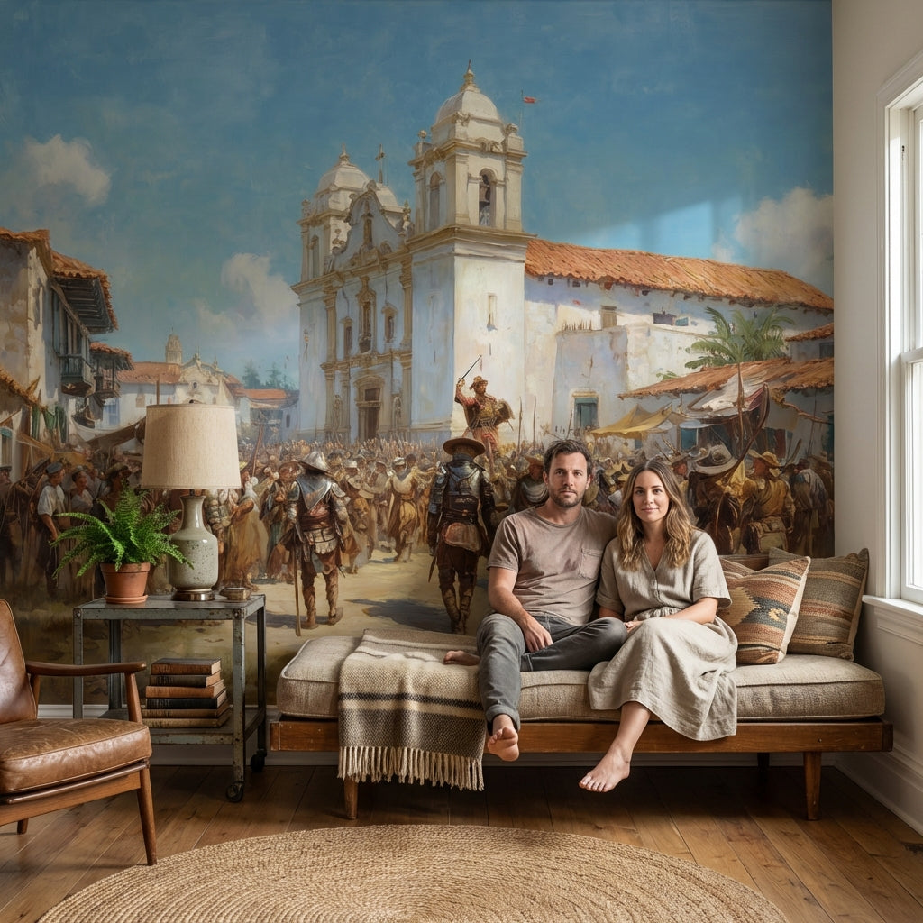 Colonial Wallpaper Architecture Removable Historical Wall Mural