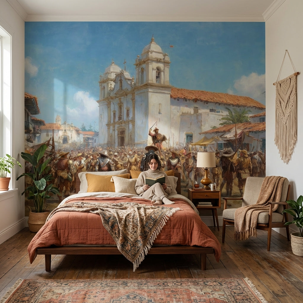 Colonial Wallpaper Architecture Removable Historical Wall Mural