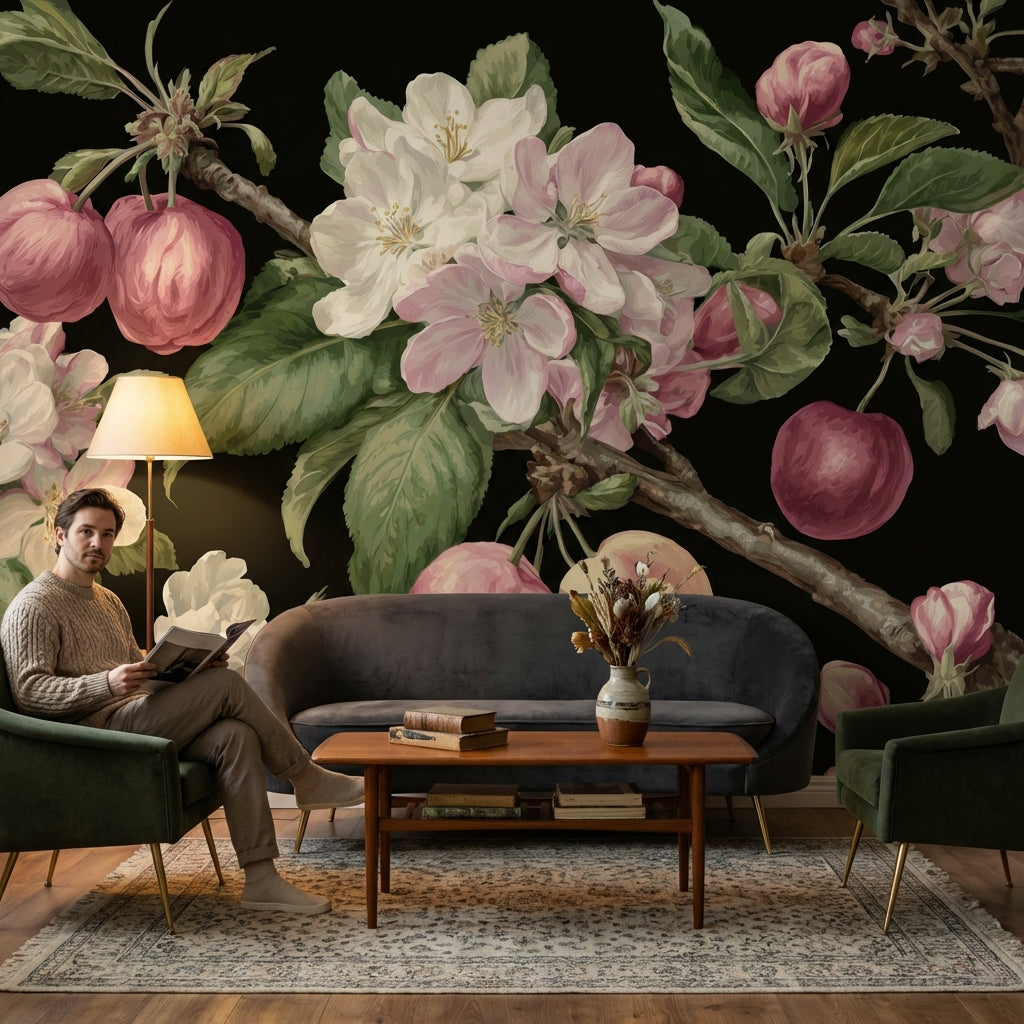 Floral Wallpaper Vintage Removable Botanical Wall Mural