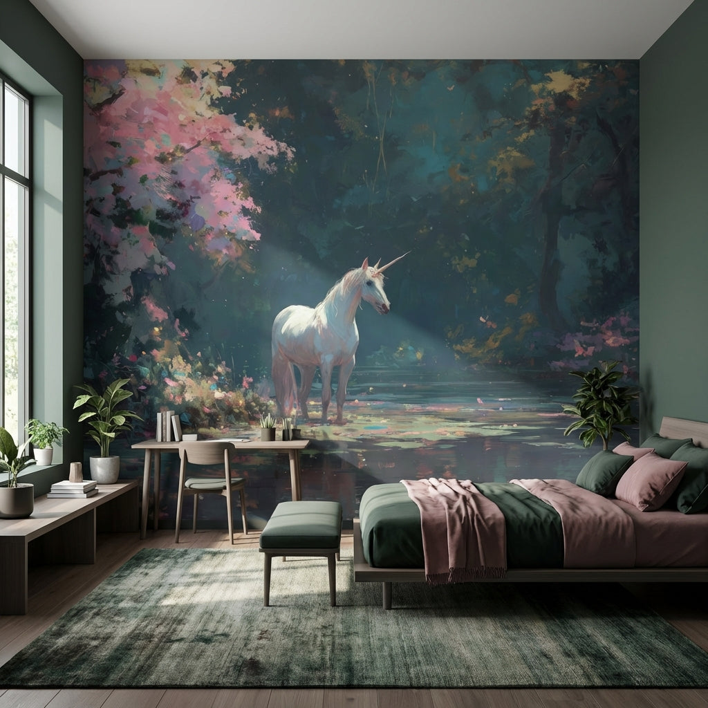 Unicorn Wallpaper Fantasy Removable Mystical Wall Mural