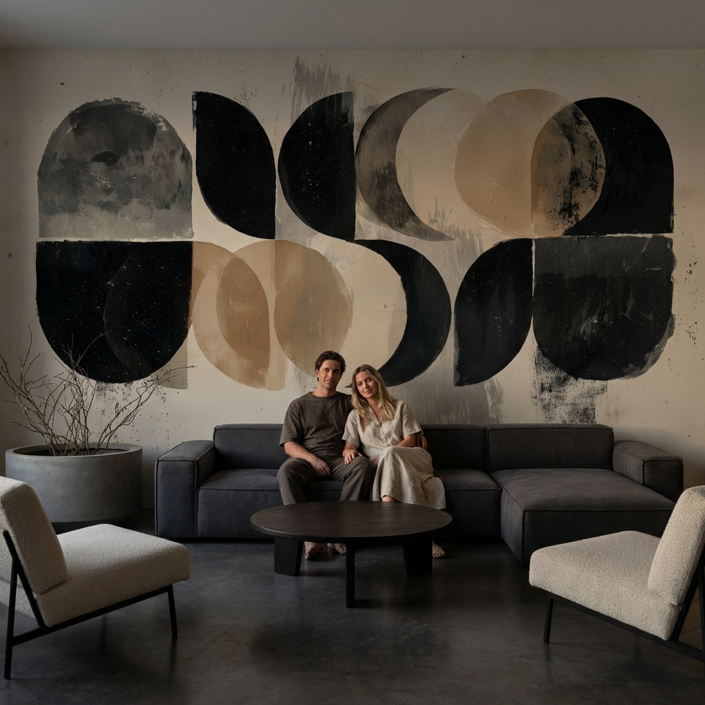 Geometric Wallpaper Abstract Removable Modern Wall Mural