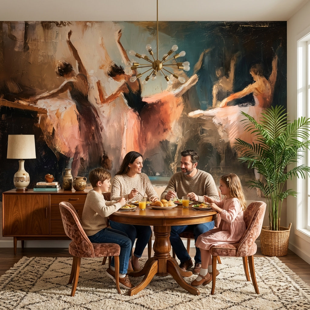 Ballet Dancers Wallpaper Vintage Removable Movement Wall Mural