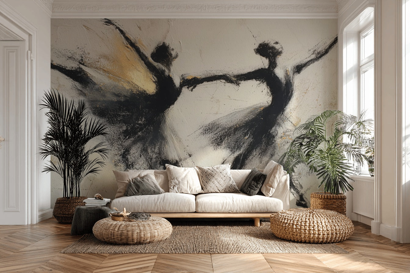 White Background Wallpaper Abstract Elegant Wall Mural