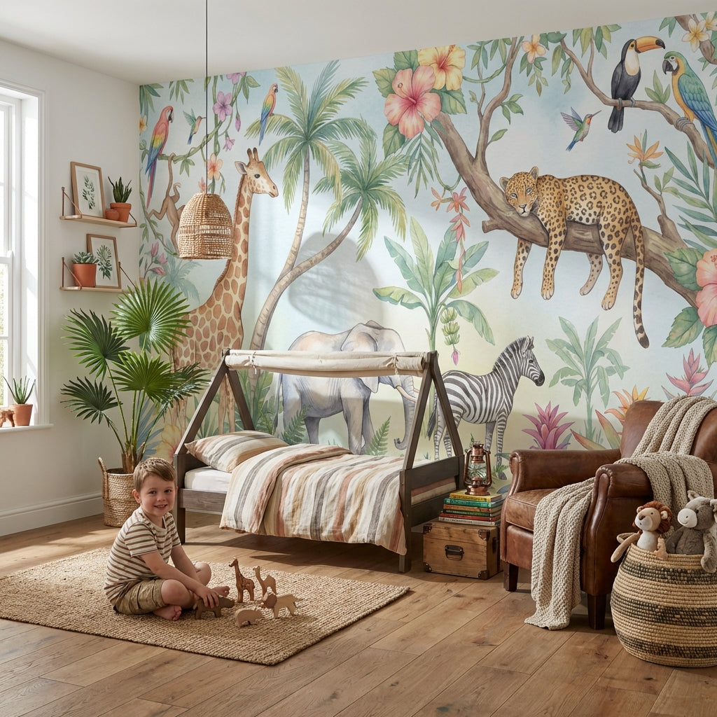 Jungle Wallpaper Tropical Animal Wall Mural