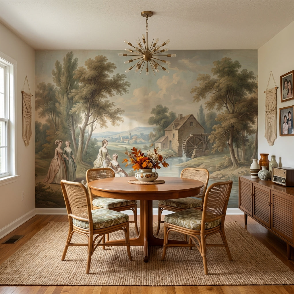 Cloudy Sky Wallpaper River Cottage Wall Mural