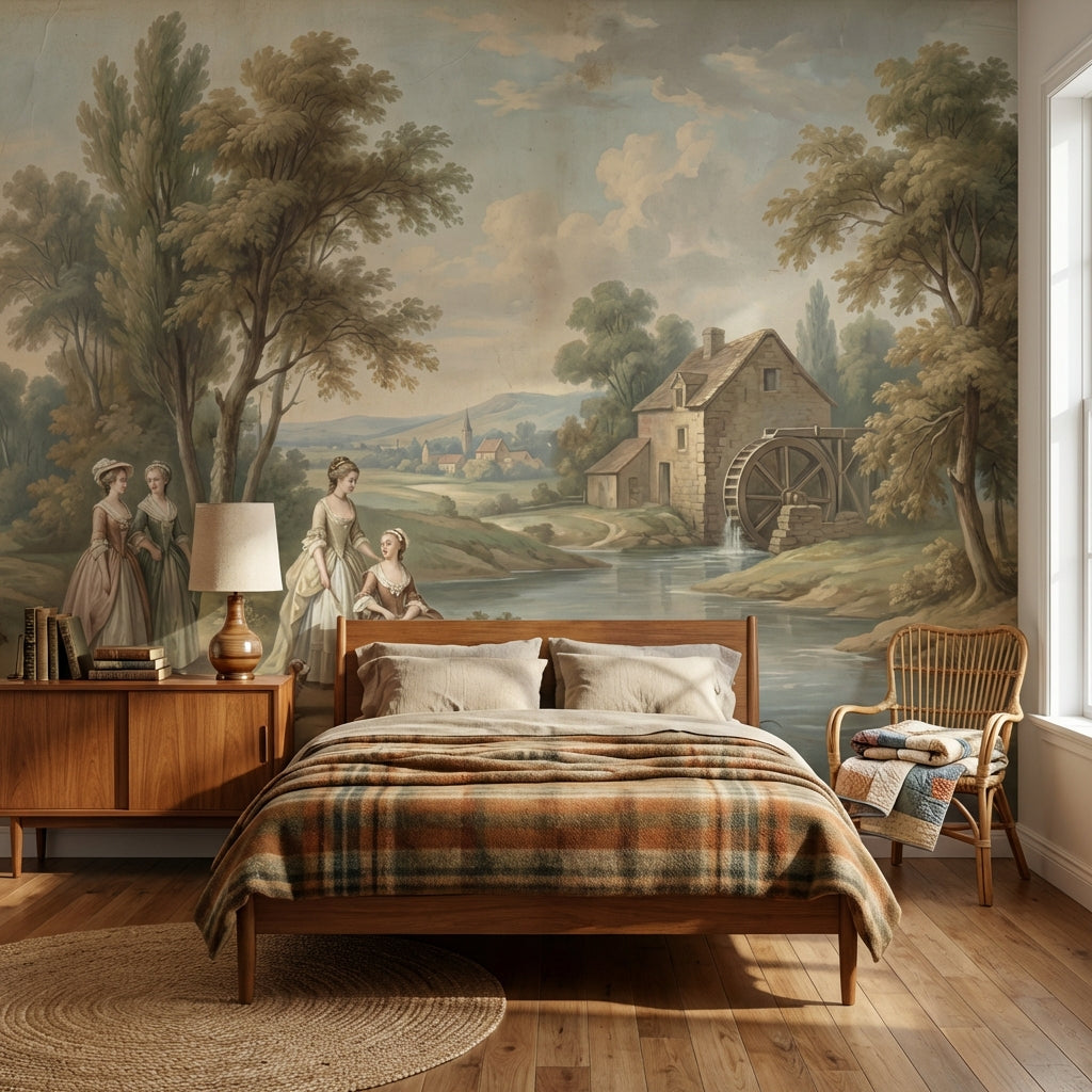 Cloudy Sky Wallpaper River Cottage Wall Mural