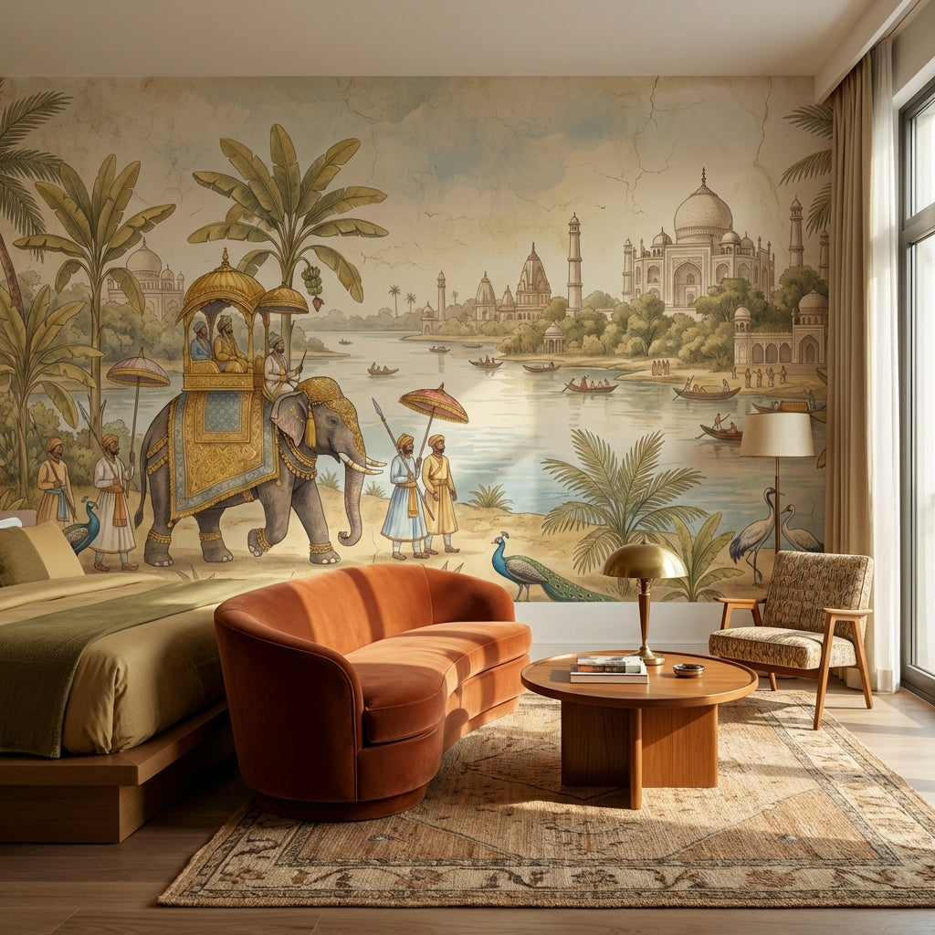 Elephant Wallpaper Architecture Indian Wall Mural