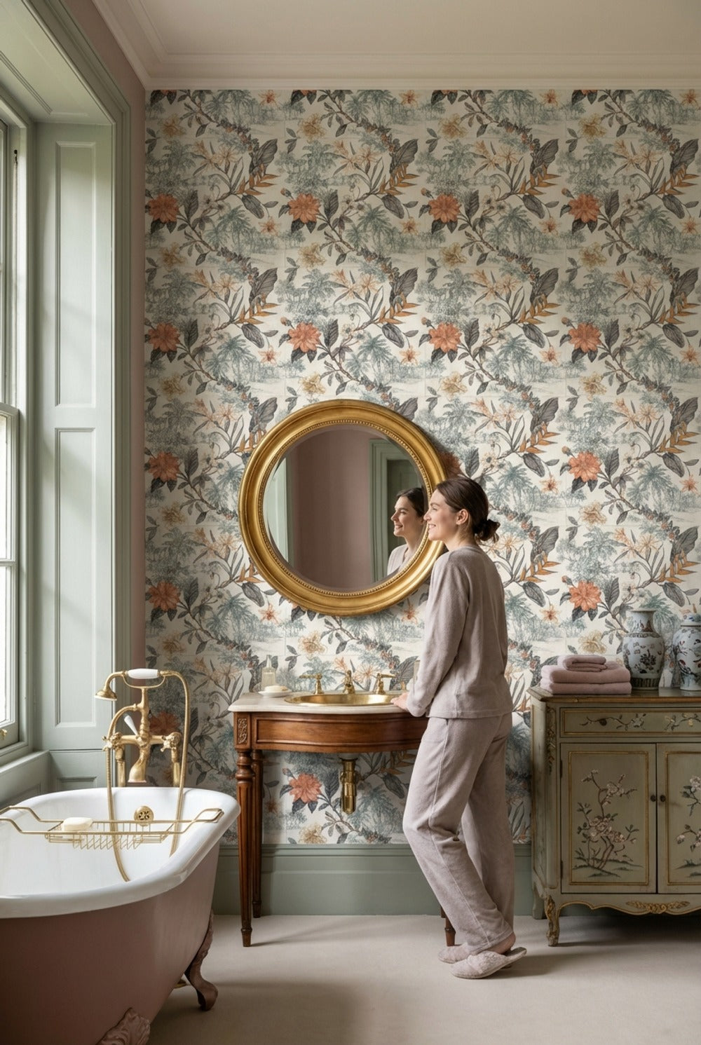 Vintage Tropical Wallpaper Chinoiserie Botanical Wall Mural