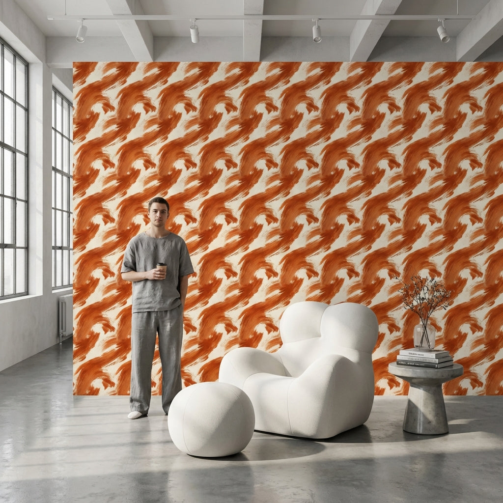 Dynamic Wallpaper Abstract Mural Energetic Wall Decor