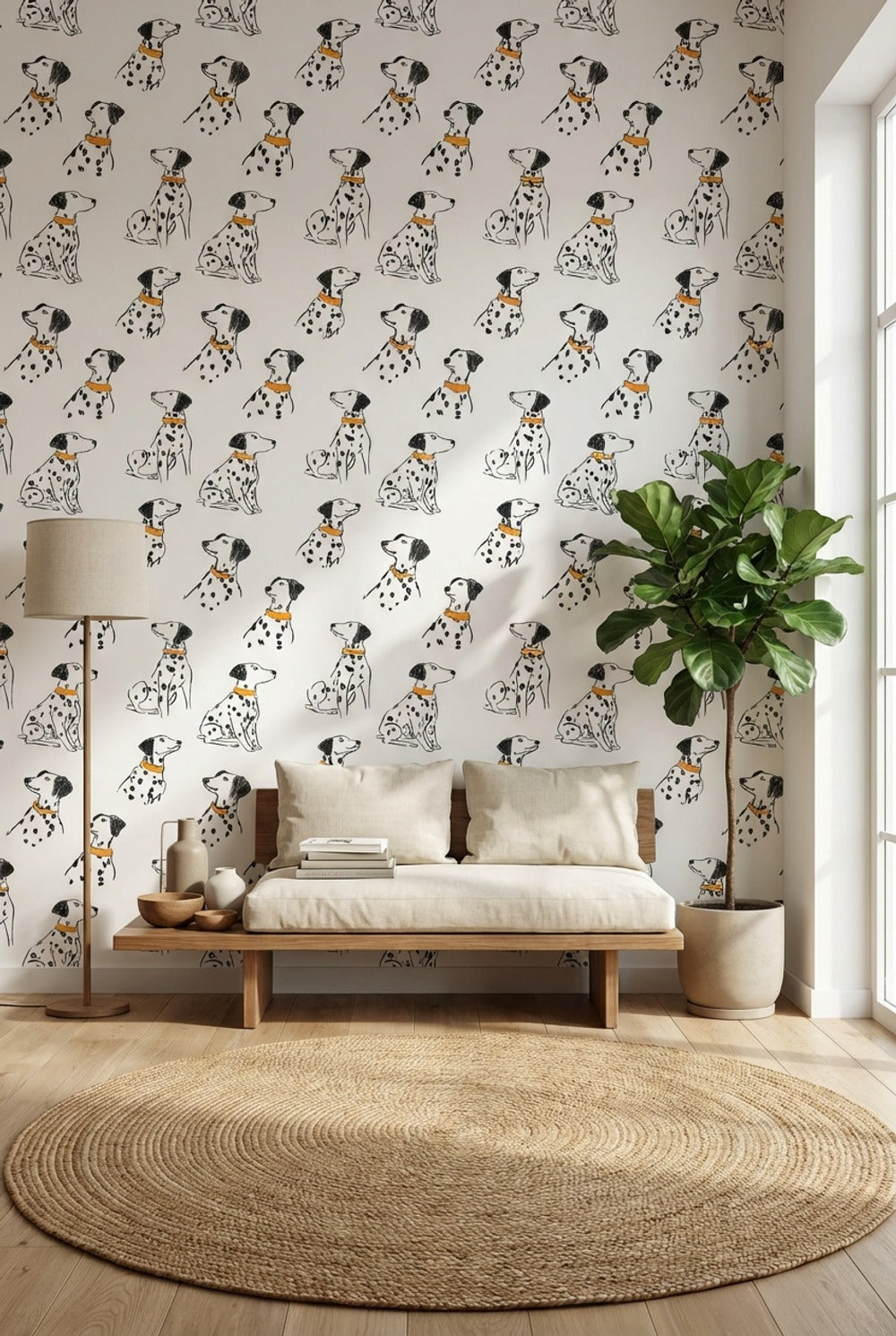 White Background Wallpaper Minimalist Playful Decorative Mural