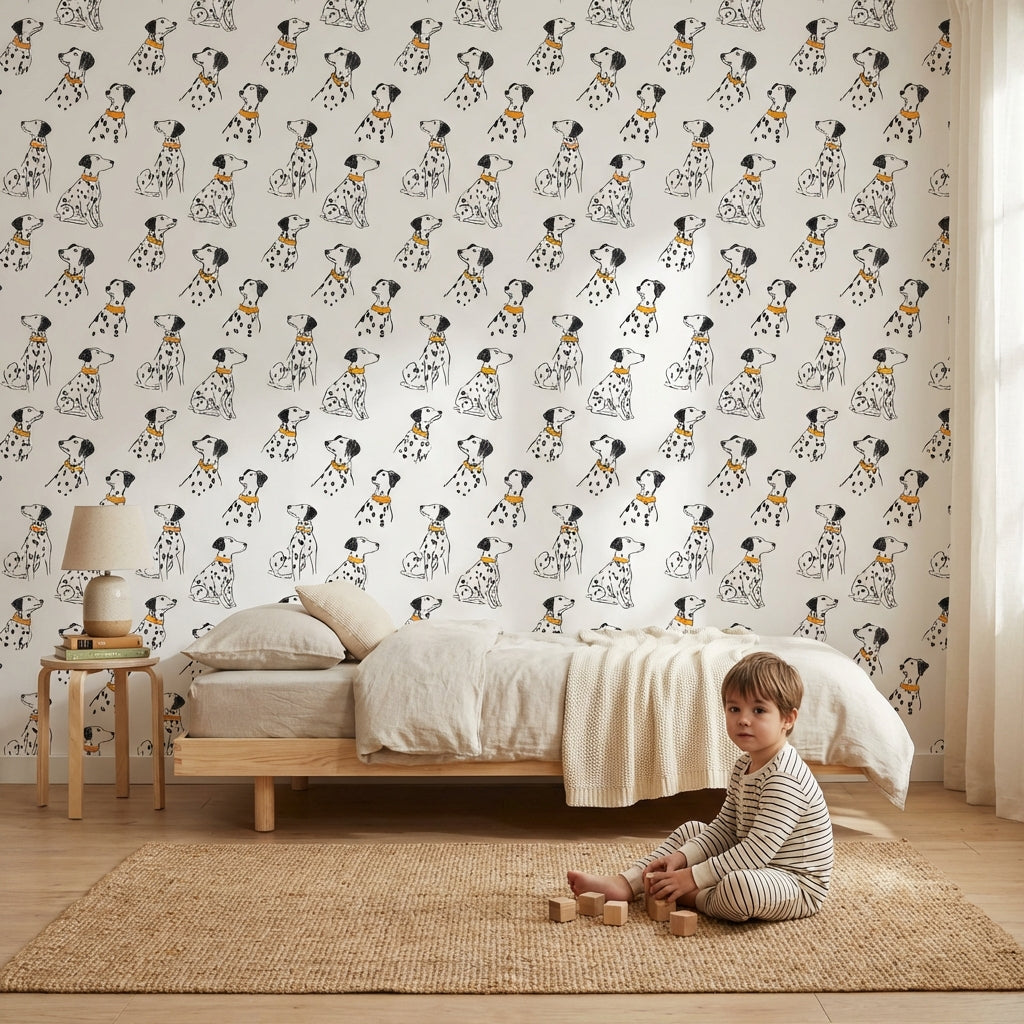 White Background Wallpaper Minimalist Playful Decorative Mural