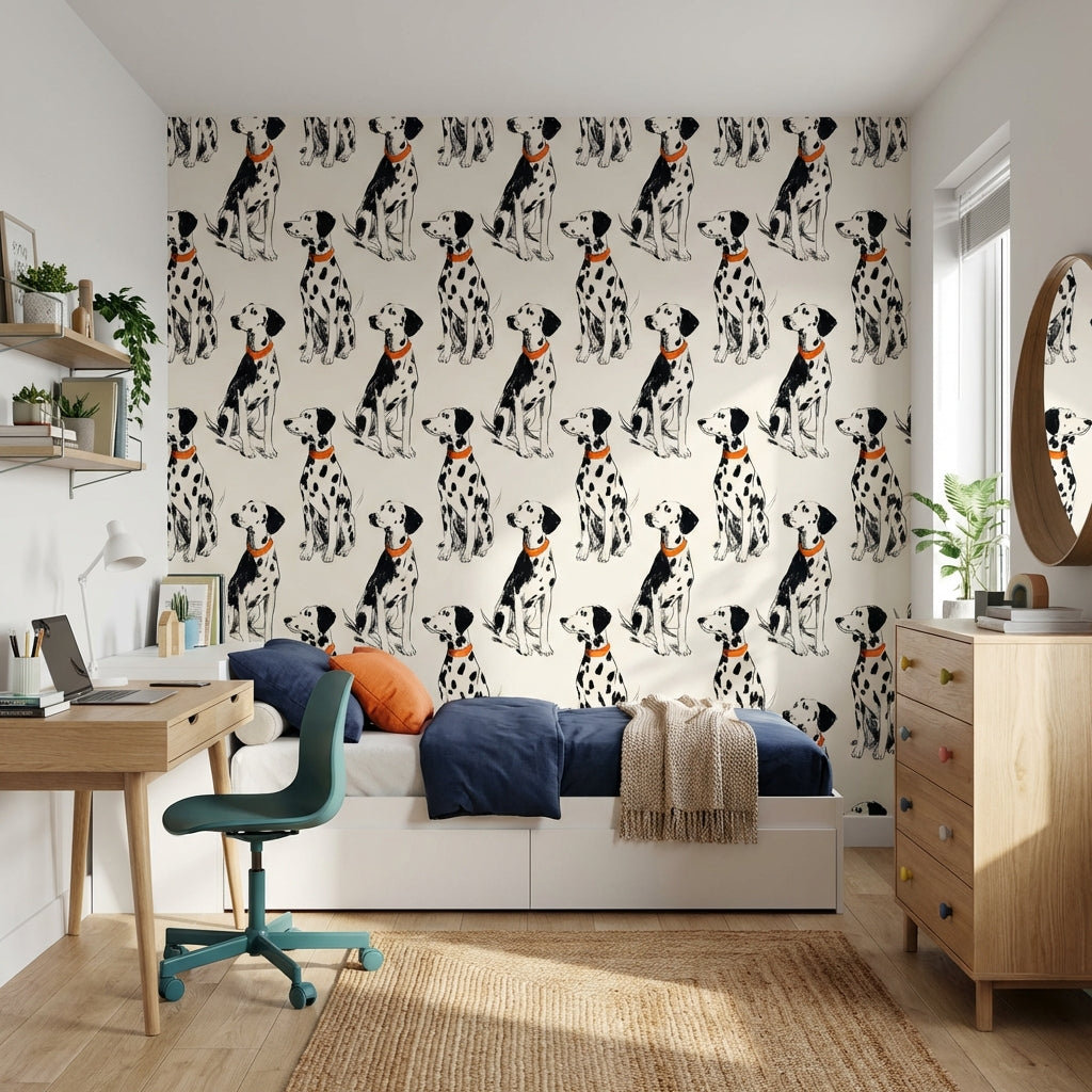 Dalmatian Wallpaper Dogs Removable Animal Print Wall Mural