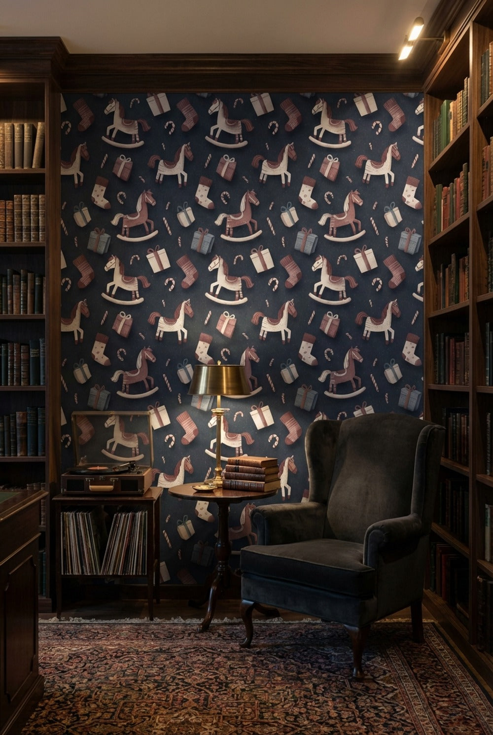 Rocking Horse Wallpaper Gifts Candy Cane Decorative Mural