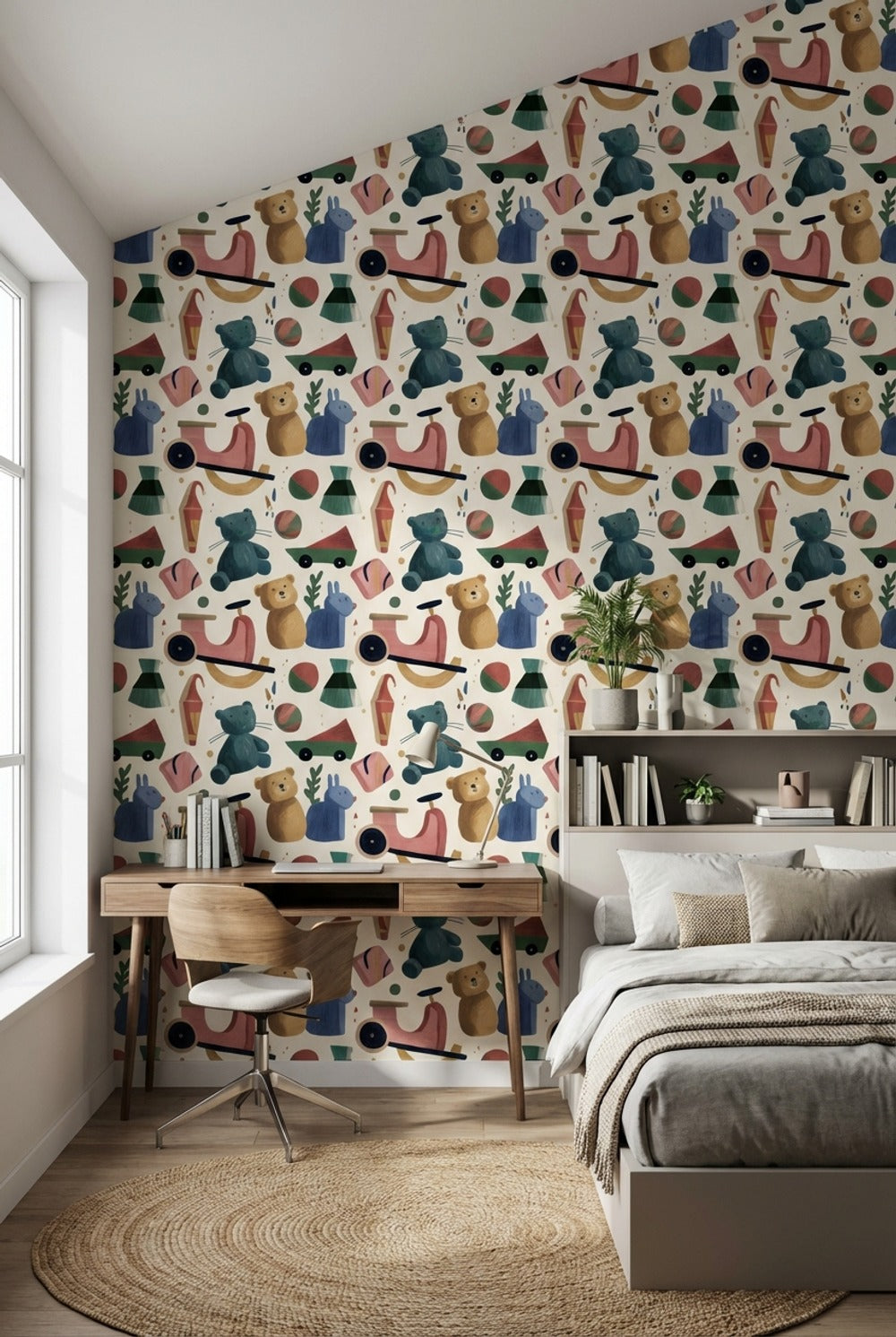 Toys Wallpaper Abstract Playful Decorative Mural