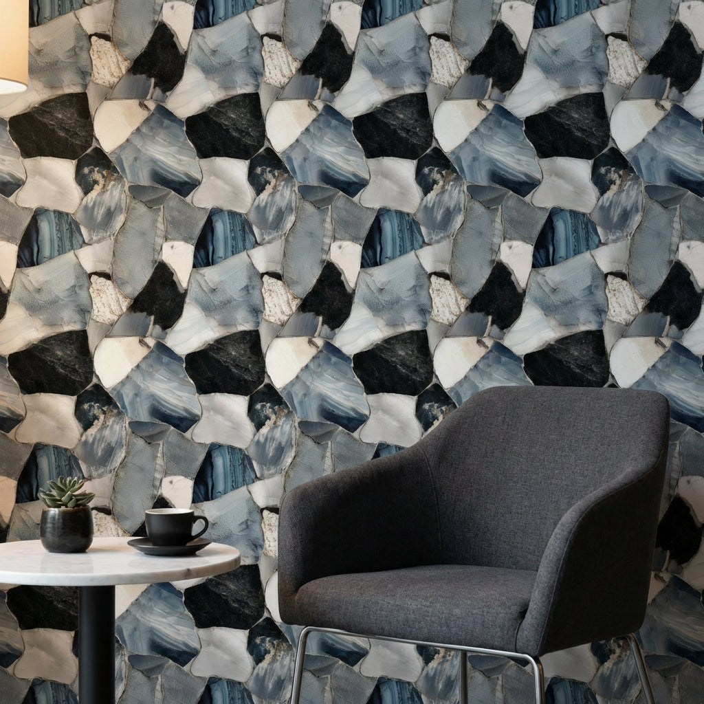 Stone Wallpaper Abstract Mosaic Wall Decor