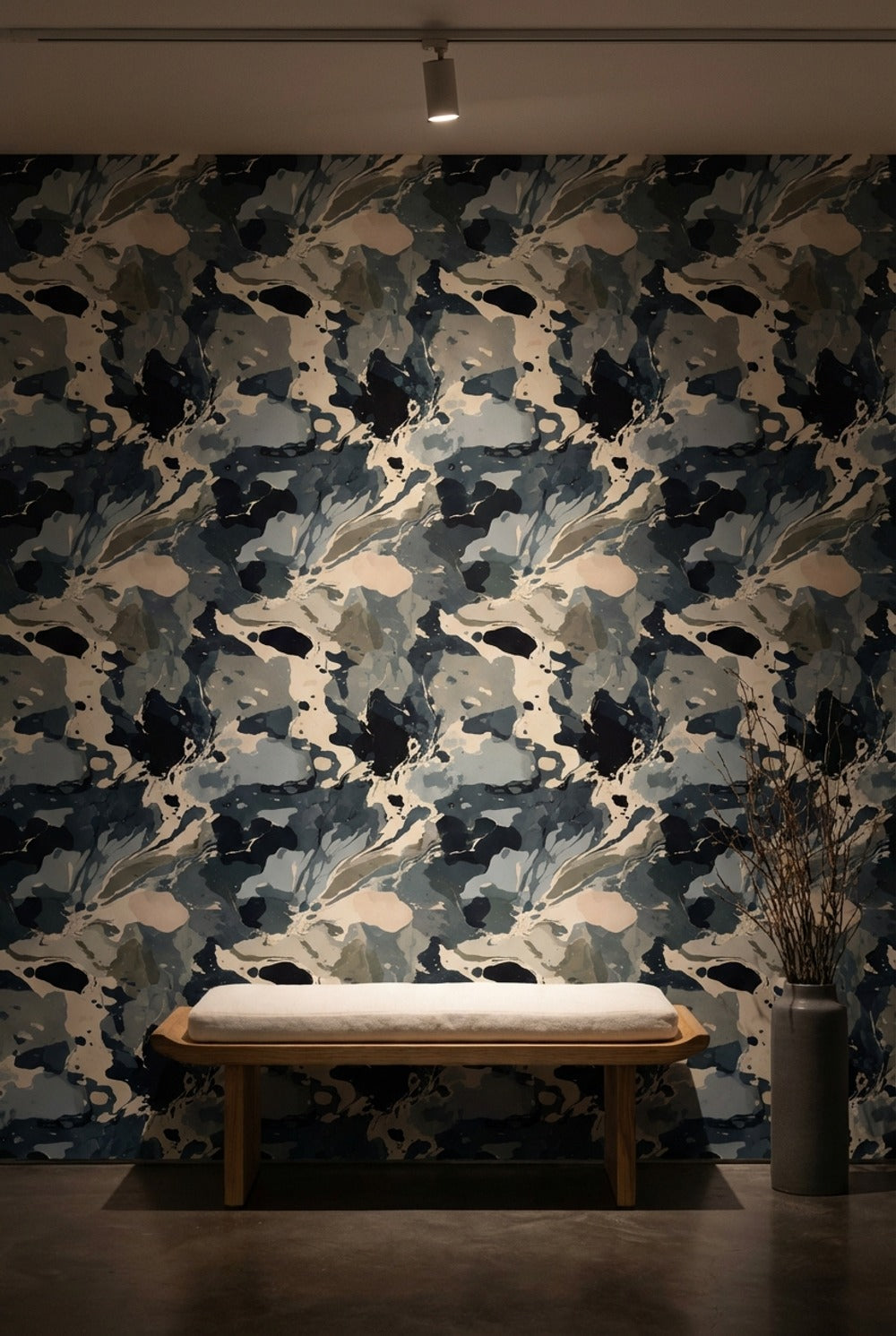Abstract Wallpaper Marble Gray Decorative Mural