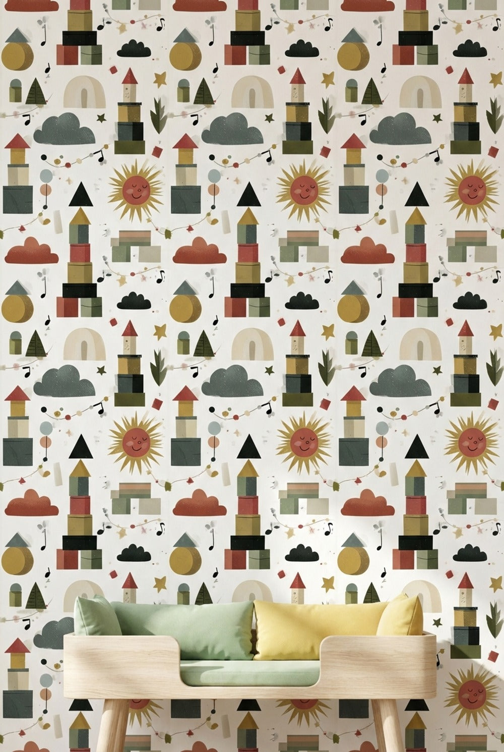 Shades Of Green Wallpaper Music Starry Wall Mural