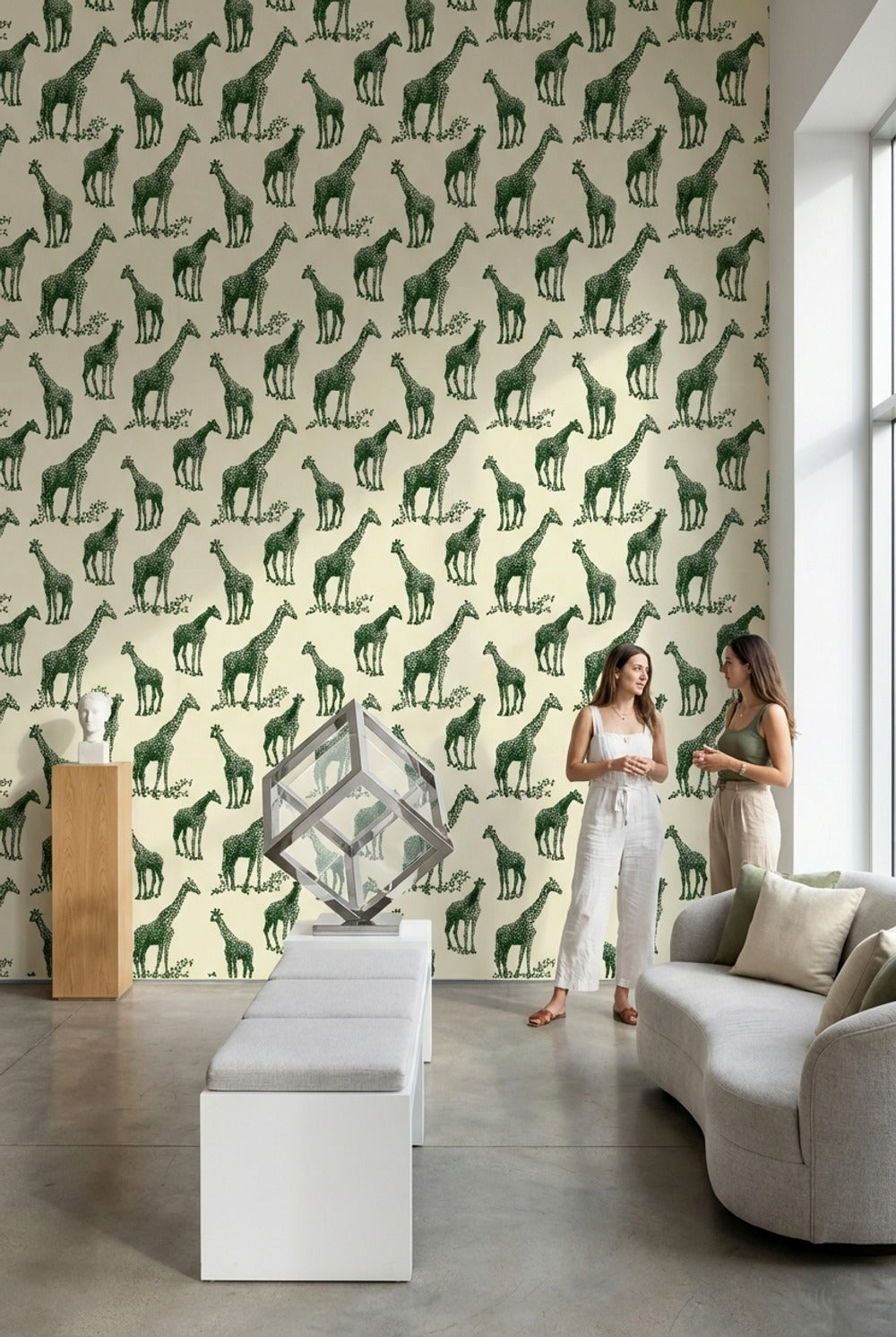 Giraffe Wallpaper Animal Print Modern Wall Mural