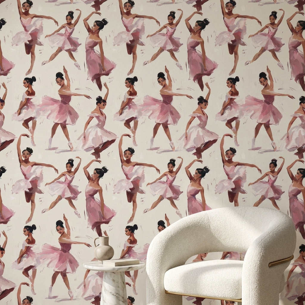 Ballerinas Wallpaper Dance Abstract Removable Wall Decor