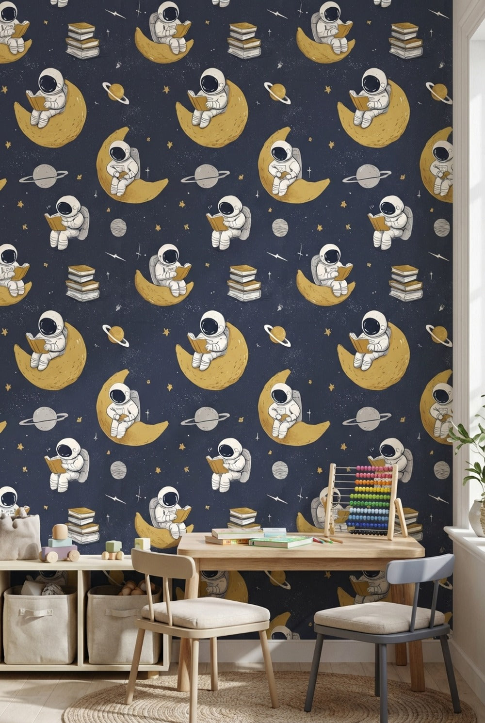 Astronaut Wallpaper Stars Planets Decorative Mural