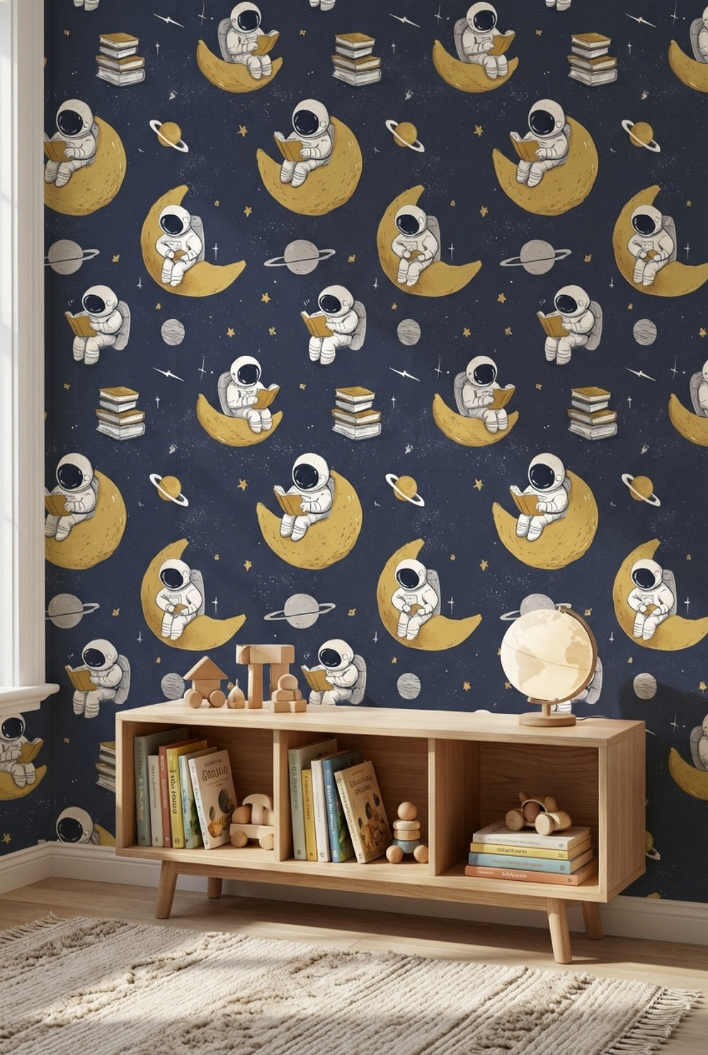 Astronaut Wallpaper Stars Planets Decorative Mural