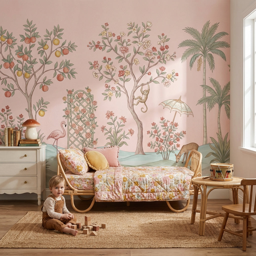 Vintage Wallpaper Tropical Jungle Wall Mural