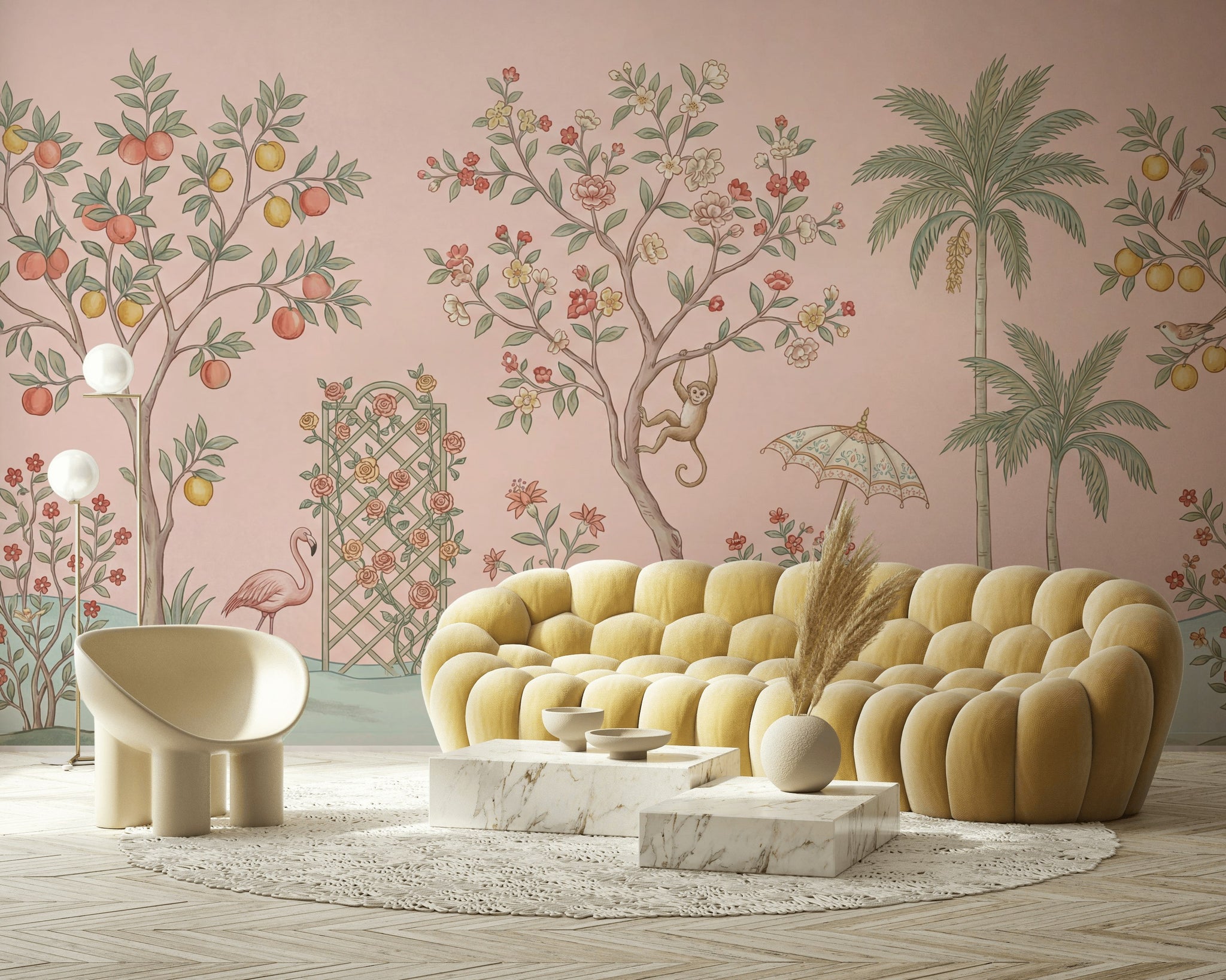 Vintage Wallpaper Tropical Jungle Wall Mural