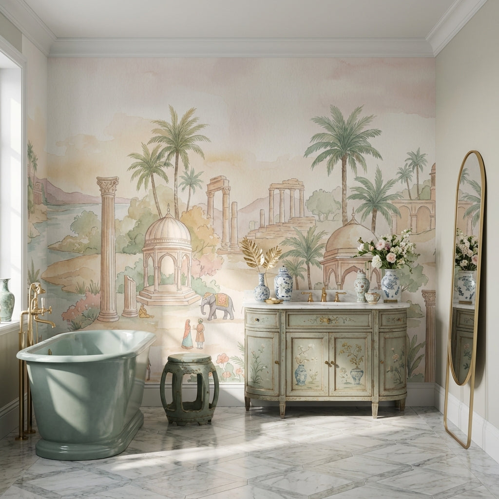 Ancient Landscape Wallpaper Cultural Architecture Wall Mural