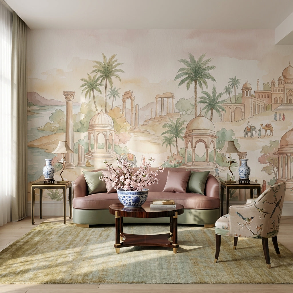 Ancient Landscape Wallpaper Cultural Architecture Wall Mural