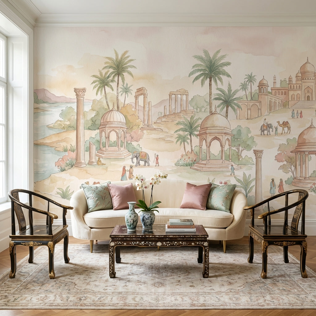 Ancient Landscape Wallpaper Cultural Architecture Wall Mural