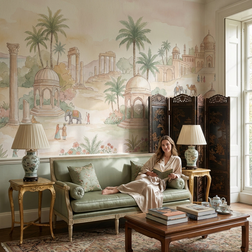 Ancient Landscape Wallpaper Cultural Architecture Wall Mural