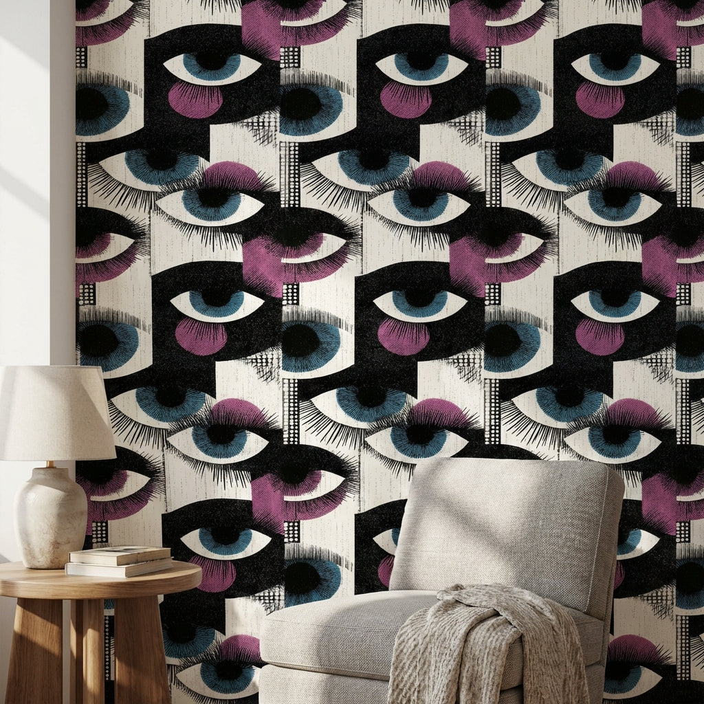 White Background Wallpaper Geometric Abstract Wall Mural