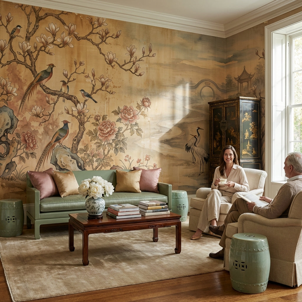 Asian Landscape Wallpaper Serene Traditional Wall Mural