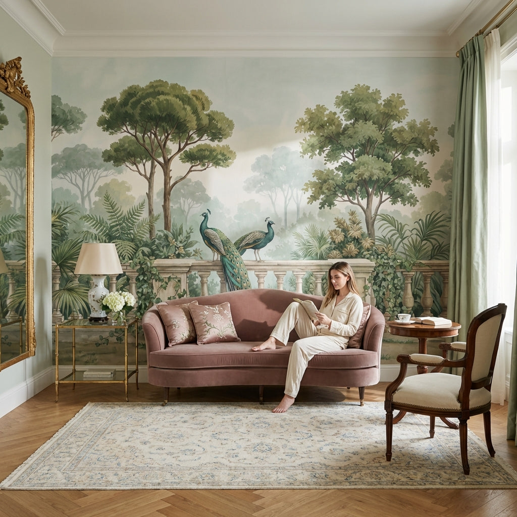 Vintage Landscape Wallpaper Greenery Nature Wall Mural