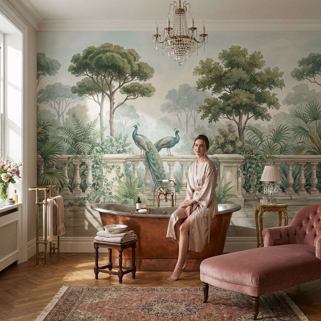 Vintage Landscape Wallpaper Greenery Nature Wall Mural