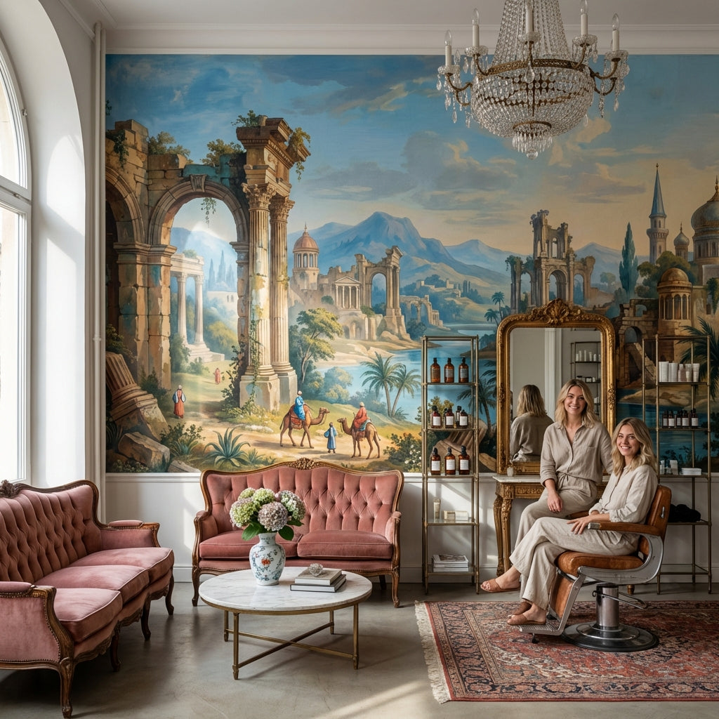 Mediterranean Landscape Wallpaper Exotic Classical Wall Mural