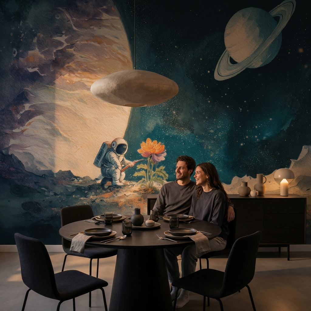 Space Exploration Wallpaper Astronaut Removable Cosmic Wall Double Roll