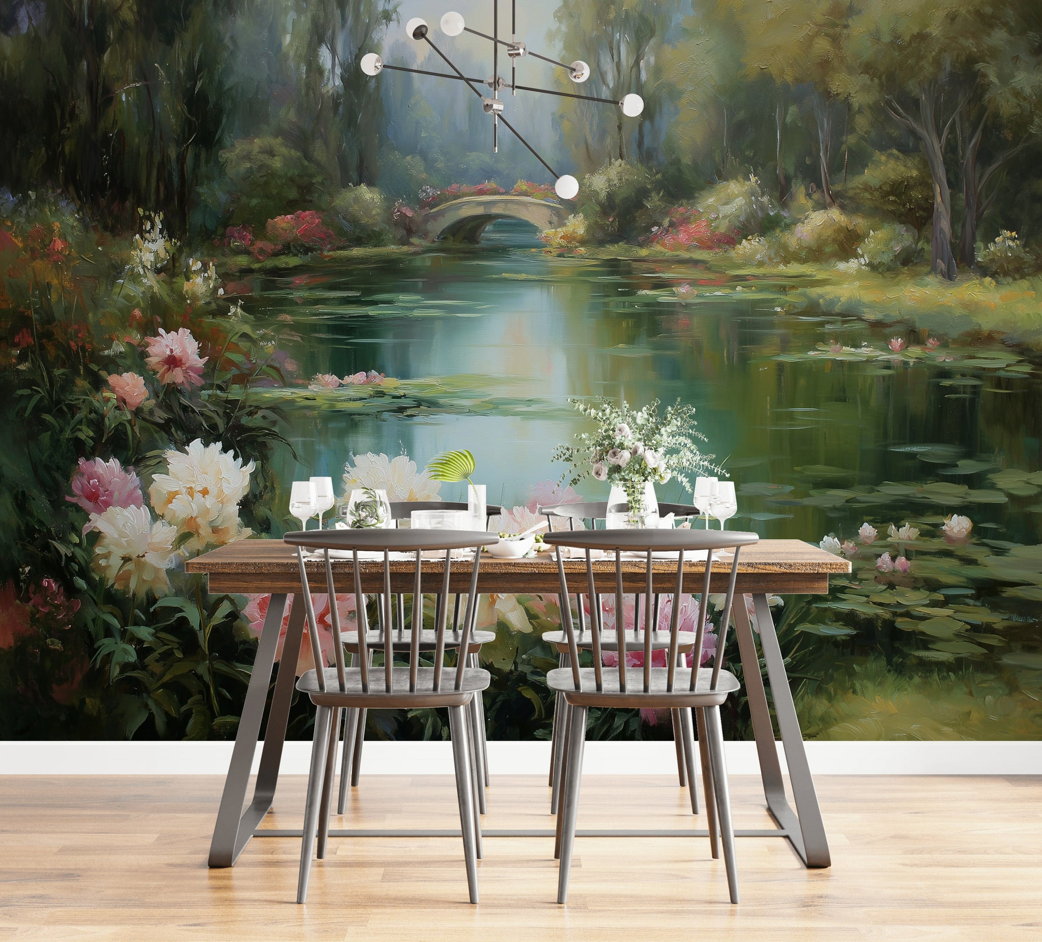 Nature Landscape Wallpaper Greenery Serene Wall Decor