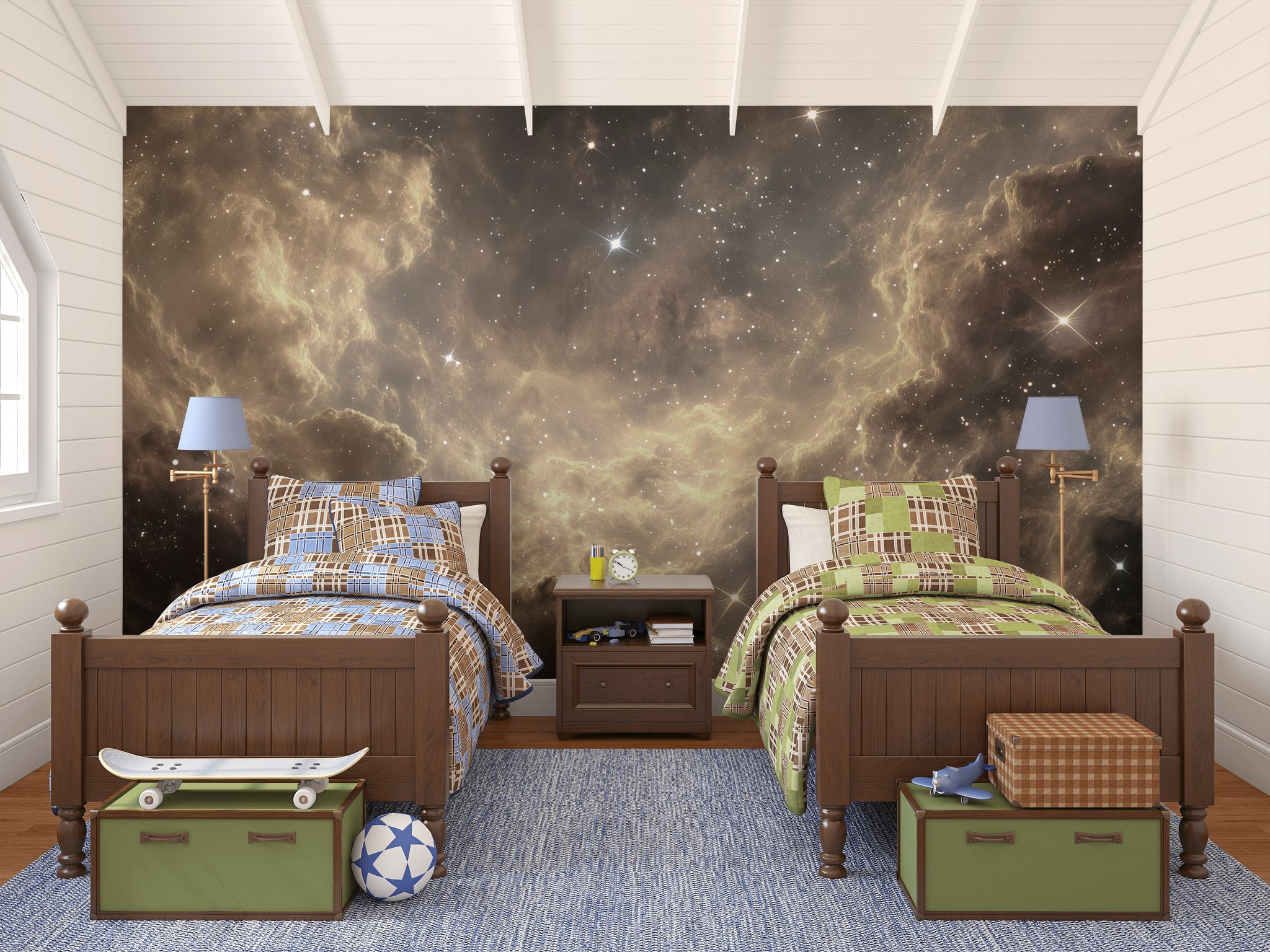 Nebula Cosmic Wallpaper Stars Removable Space Wall Decor